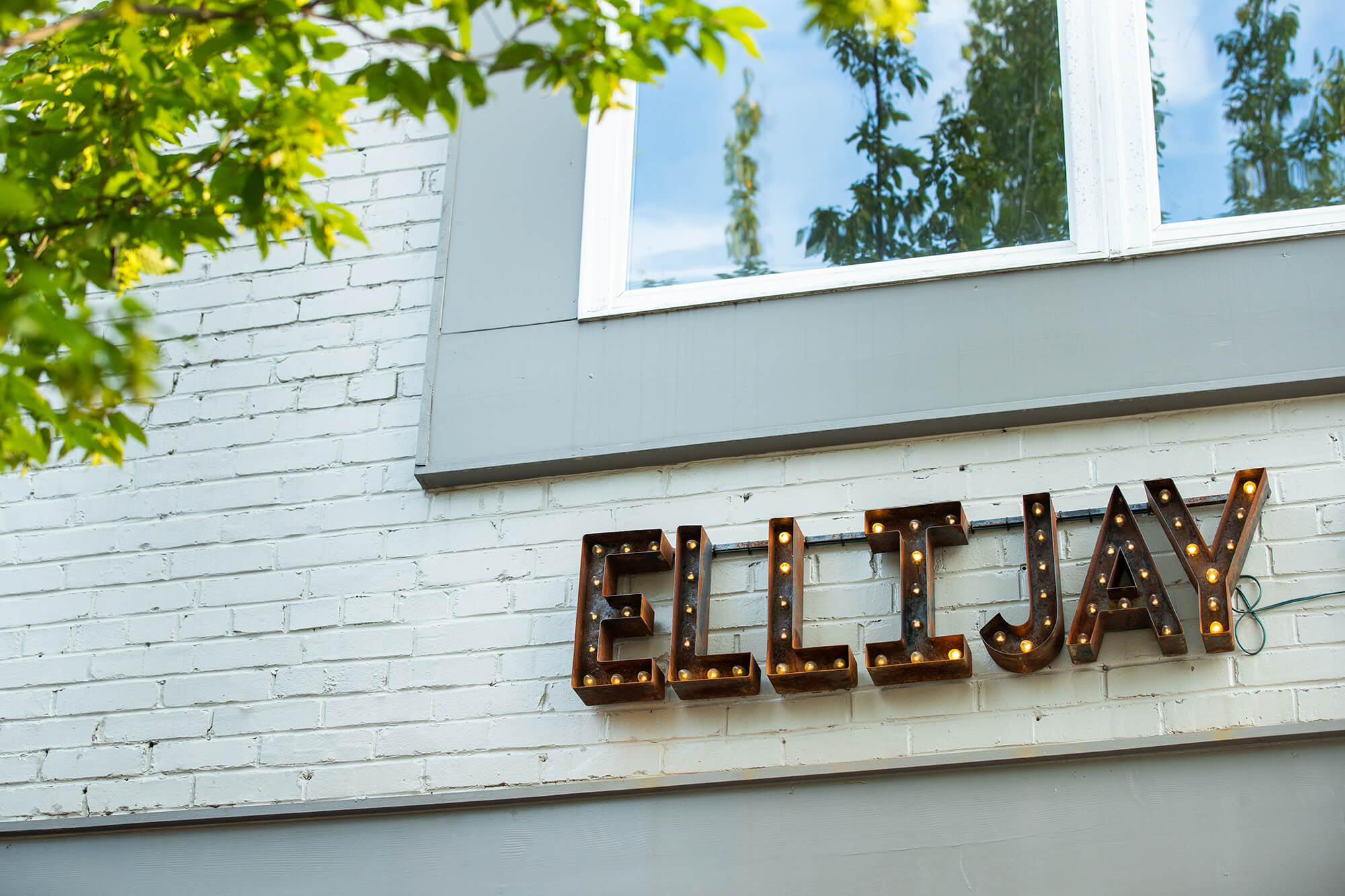 Ellijay sign on a building