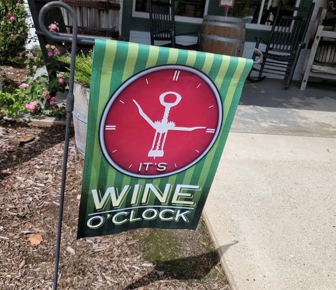 Wine O'clock sign